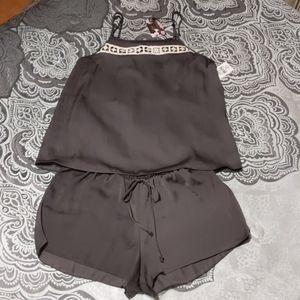 Midnight Bakery Satin Pajama Set Cami and Shorts